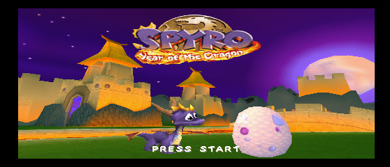 Spyro: Year of the Dragon Title Screen